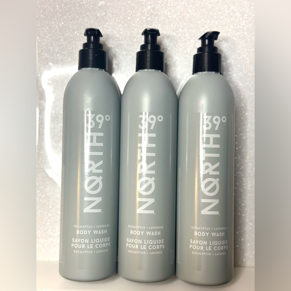 39 Degrees North Body Wash Eucalyptus and Lavender Moisturizing-Set of 3